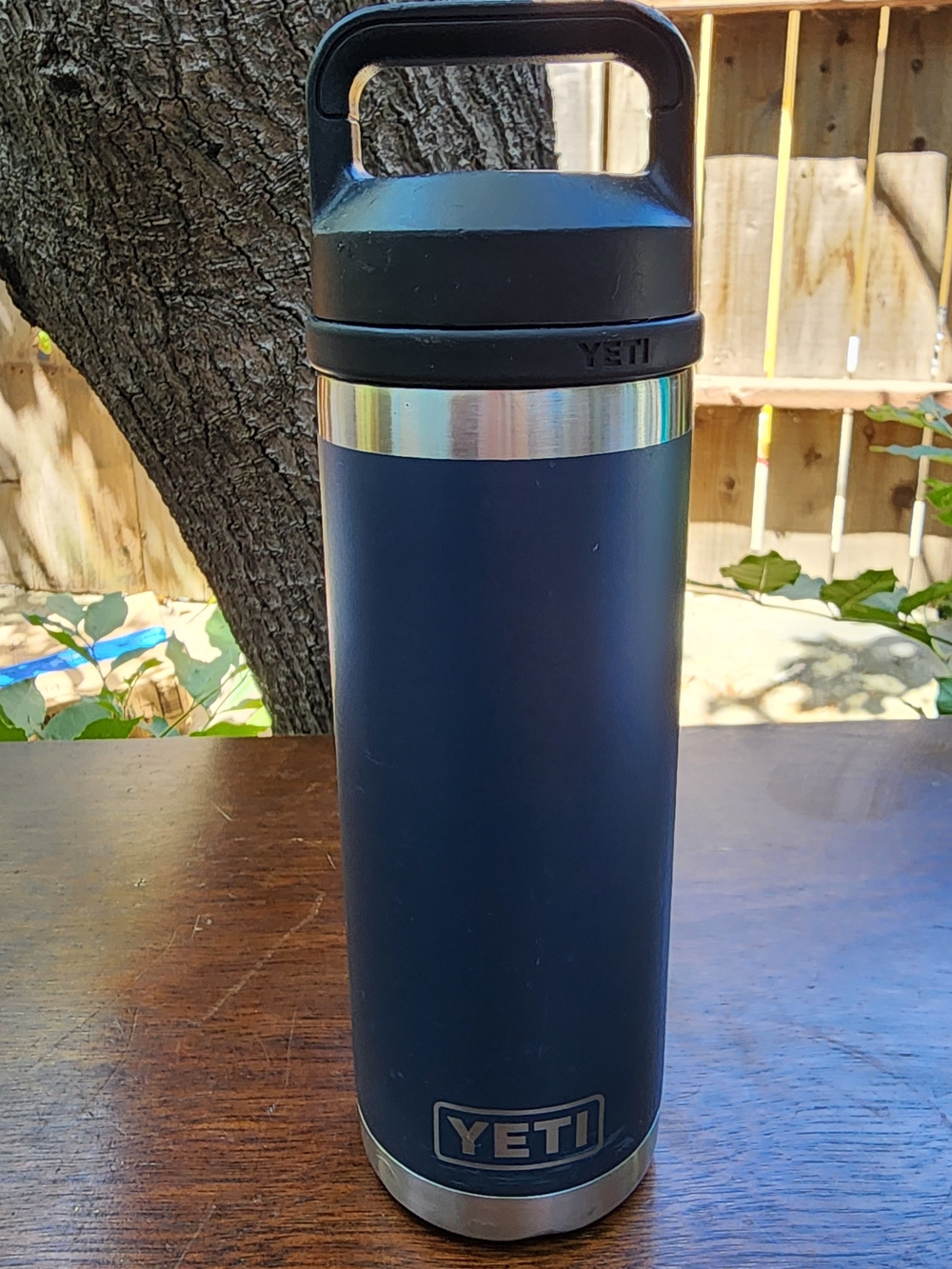YETI Rambler 18 oz Vacuum Insulated Water Bottle with Chug Cap - Navy Blue